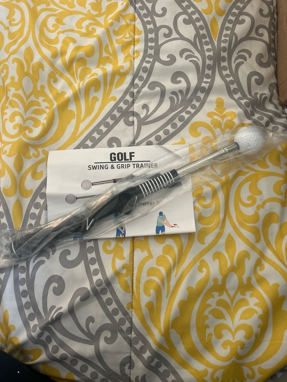 Golf Swing & Grip Trainer — Retractable Practice Aid, New